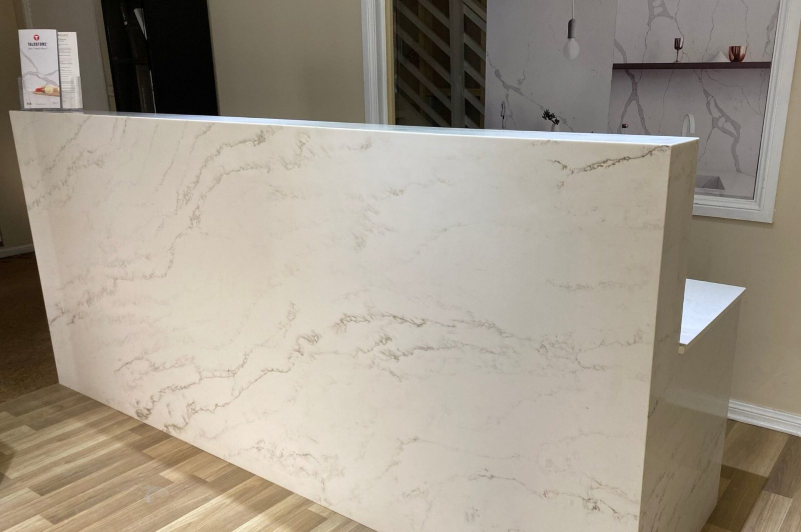 Shop counter in engineered stone